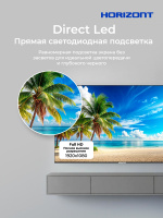 43" Телевизор HORIZONT 43FHDS25BG